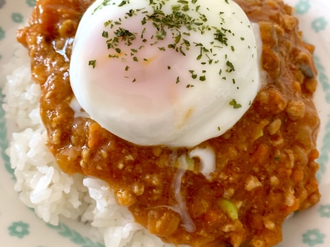 ＊ミートソースの残りでキーマカレー＊